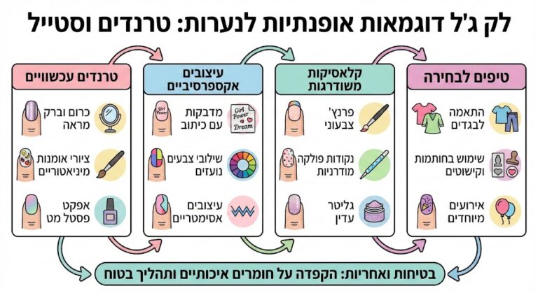 לק ג'ל דוגמאות לנערות